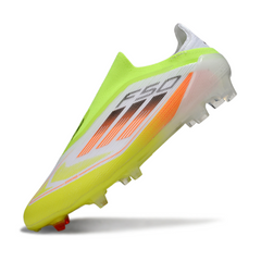 Adidas F50 Elite Laceless Green and Orange Firm Ground FG Football Boot