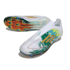 Adidas F50 Elite Laceless White and Green Firm Ground FG Football Boot