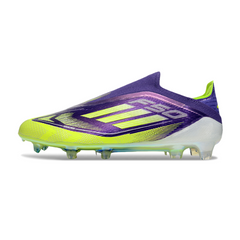 Scarpa da calcio Adidas F50 Elite Laceless Viola e Verde per terreni compatti FG