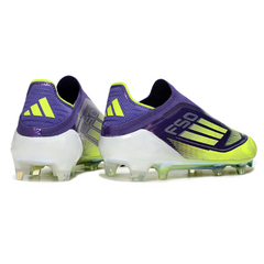 Scarpa da calcio Adidas F50 Elite Laceless Viola e Verde per terreni compatti FG