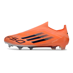Scarpa da calcio Adidas F50 Elite Laceless Arancione e Nero per terreni compatti FG