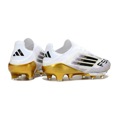 Adidas F50+ Elite White Black and Gold Firm Ground FG Football Boot