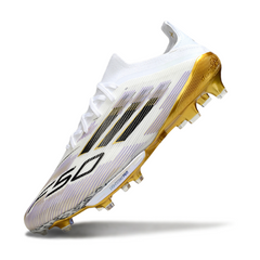 Adidas F50+ Elite White Black and Gold Firm Ground FG Football Boot