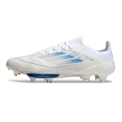 Adidas F50+ Elite White and Blue Firm Ground FG Football Boot
