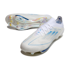 Adidas F50+ Elite White and Blue Firm Ground FG Football Boot