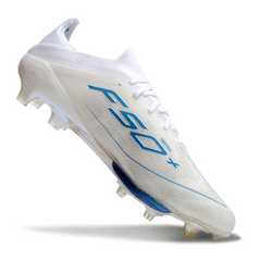 Adidas F50+ Elite White and Blue Firm Ground FG Football Boot