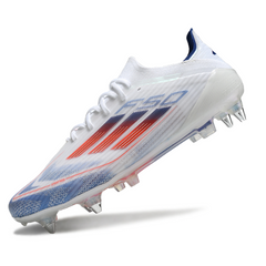 Bota de fútbol Adidas F50 Elite Advancement Pack con tacos mixtos blancos y negros SG