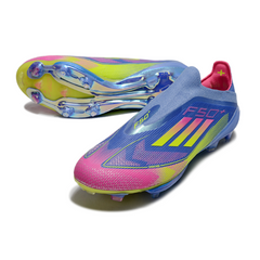Botas de fútbol Adidas F50+ Elite sin cordones Mystic Victory Pack para terreno firme FG