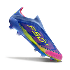 Botas de fútbol Adidas F50+ Elite sin cordones Mystic Victory Pack para terreno firme FG