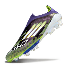 Adidas F50+ Elite Laceless Purple and Green Firm Ground FG Football Boot