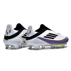 Scarpa da calcio Adidas F50+ Elite Laceless nera e arancione per terreni compatti FG