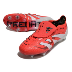Scarpa da calcio Adidas Predator 25 Elite Pure Victory Pack con tacchetti misti, nera e bianca