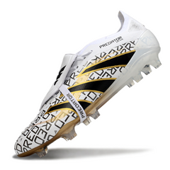 Adidas Predator 25 Elite Tongue White Gold and Black Firm Ground FG Football Boot