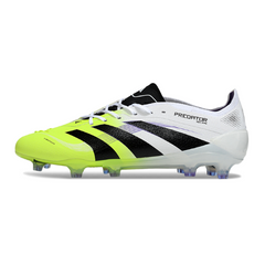 Adidas Predator 25 Elite White and Green Firm Ground FG Football Boot