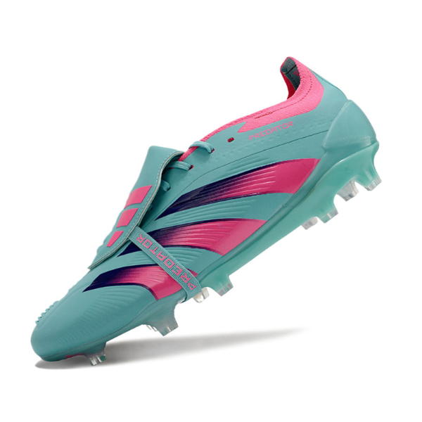 Chuteira Campo Adidas Predator 30 Elite Com Lingua FG Azul e Rosa - VENI Futebol