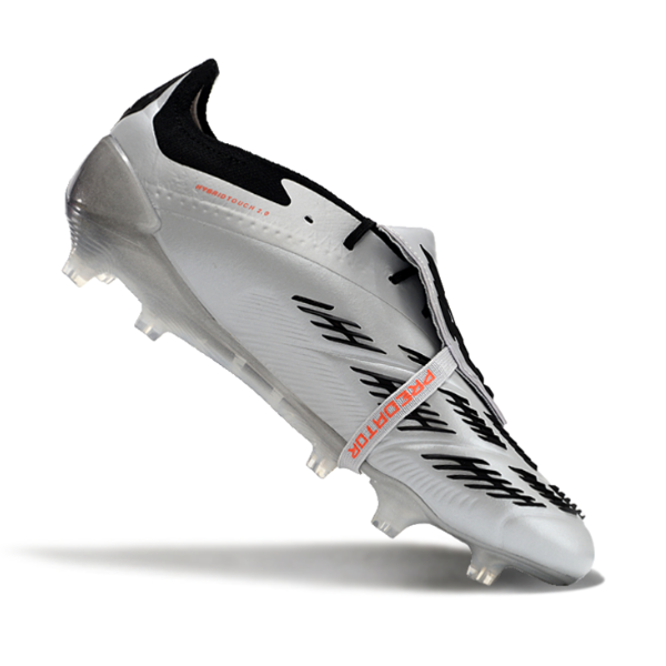Chuteira Campo Adidas Predator 30 Elite Com Lingua FG Prata e Preta - VENI Futebol