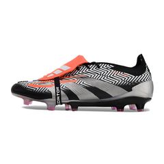 Chuteira Campo Adidas Predator 30 Elite Com Lingua FG Prata, Cinza e Branca - VENI Futebol