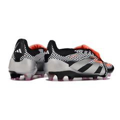 Chuteira Campo Adidas Predator 30 Elite Com Lingua FG Prata, Cinza e Branca - VENI Futebol