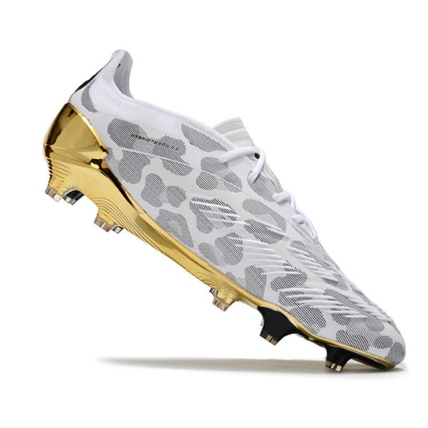 Chuteira Campo Adidas Predator 30 Elite FG Cinza e Dourada - VENI Futebol