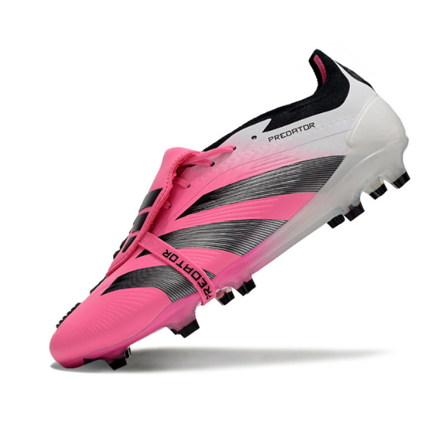 Chuteira Campo Adidas Predator 30 Elite Com Lingua FG Branca e Rosa - VENI Futebol