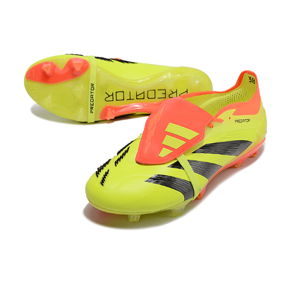 Chuteira Campo Adidas Predator 30 Elite Com Lingua FG Amarela e Laranja - VENI Futebol