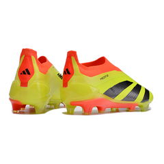 Chuteira Campo Adidas Predator 30 Elite Sem Cadarço FG Amarela e Laranja - VENI Futebol
