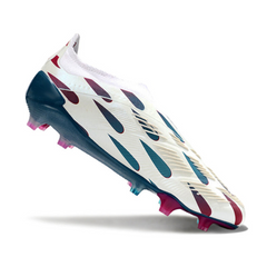 Chuteira Campo Adidas Predator 30 Elite Sem Cadarço FG Branca, Azul e Rosa - VENI Futebol
