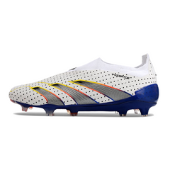 Scarpa da calcio Adidas Predator 30 Elite Laceless Bianco Blu e Arancione per terreni compatti FG