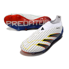 Scarpa da calcio Adidas Predator 30 Elite Laceless Bianco Blu e Arancione per terreni compatti FG