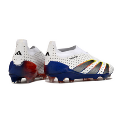 Scarpa da calcio Adidas Predator 30 Elite Laceless Bianco Blu e Arancione per terreni compatti FG