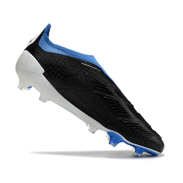 Chuteira Campo Adidas Predator 30 Elite Sem Cadarço FG Preta, Branca e Azul - VENI Futebol