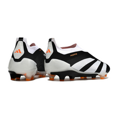 Chuteira Campo Adidas Predator 30 Elite Sem Cadarço FG Preta, Branca e Laranja - VENI Futebol