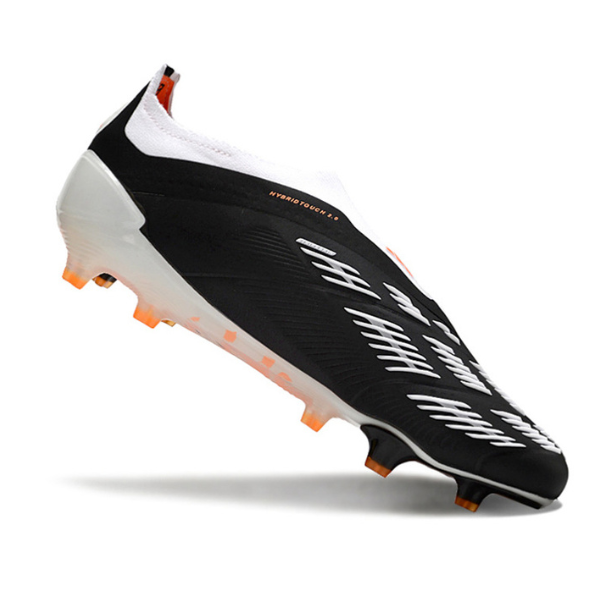 Chuteira Campo Adidas Predator 30 Elite Sem Cadarço FG Preta, Branca e Laranja - VENI Futebol
