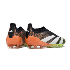 Chuteira Campo Adidas Predator 30 Elite Sem Cadarço FG Preta, Verde e Laranja - VENI Futebol