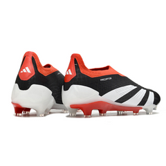 Chuteira Campo Adidas Predator 30 Elite Sem Cadarço FG Preto, Branco e Vermelho - VENI Futebol