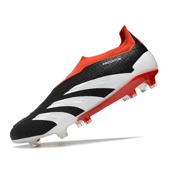 Chuteira Campo Adidas Predator 30 Elite Sem Cadarço FG Preto, Branco e Vermelho - VENI Futebol
