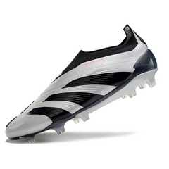 Chuteira Campo Adidas Predator 30 Elite Sem Cadarço FG Prata e Preta - VENI Futebol
