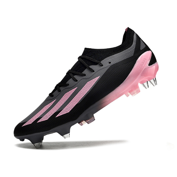Chuteira Campo Adidas X Crazyfast.1 SG Ponta de Aluminio Preta e Rosa - VENI Futebol