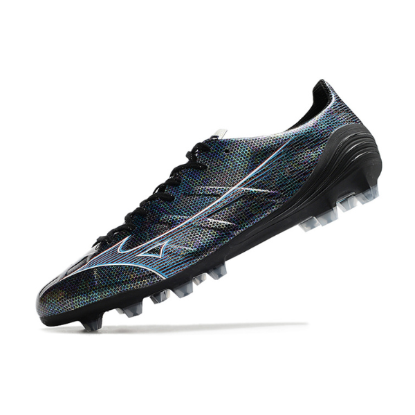 Chuteira Campo Mizuno Alpha FG Preta Holografica - VENI Futebol