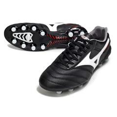 Scarpa da calcio Mizuno Morelia Neo 2 Elite nera e bianca per terreni compatti FG