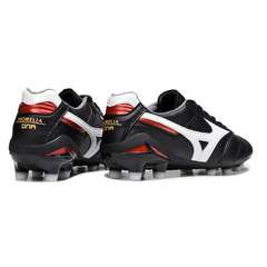Scarpa da calcio Mizuno Morelia Neo 2 Elite nera e bianca per terreni compatti FG