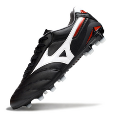 Scarpa da calcio Mizuno Morelia Neo 2 Elite nera e bianca per terreni compatti FG
