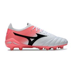 Scarpa da calcio Mizuno Morelia Neo IV Elite FG per terreni compatti, bianca e salmone