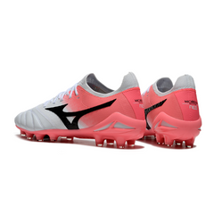 Scarpa da calcio Mizuno Morelia Neo IV Elite FG per terreni compatti, bianca e salmone