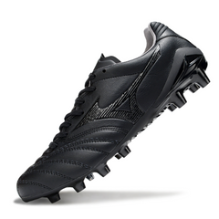 Botas de fútbol Mizuno Morelia Neo IV Pro FG para terreno firme, color negro