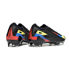Nike Air Zoom Mercurial Vapor 16 Elite Black Yellow Blue and Red Firm Ground FG Football Boot