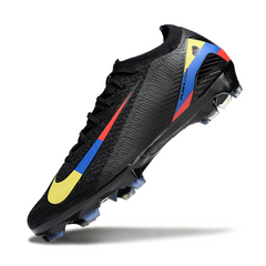 Nike Air Zoom Mercurial Vapor 16 Elite Black Yellow Blue and Red Firm Ground FG Football Boot