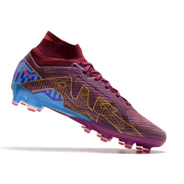 Chuteira Campo Nike Air Zoom Mercurial Superfly 9 Elite AG Mbappe Roxa Pack - VENI Futebol