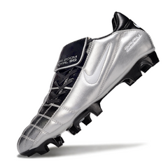 Nike Air Zoom Total 90 III Silver and Black Firm Ground FG Football Boot