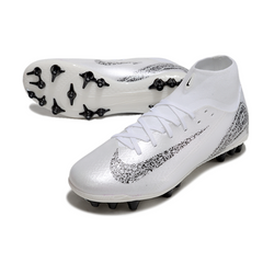 Scarpa da calcio Nike Air Zoom Mercurial Superfly 10 Academy AG bianca e nera per terreni artificiali